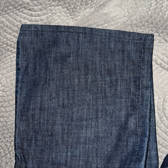 7 For All Mankind Blue Straight-Leg Denim Pants Brett Jean - Picture 7 of 8